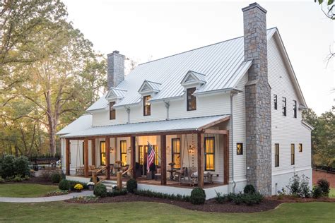 white metal house decor|white house with galvalume roof.